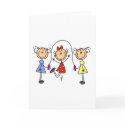 Stick Girls Jumping Rope cards