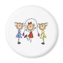 Stick Girls Jumping Rope magnets by stick_figures Stick Girls Jumping Rope magnets