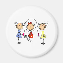 Stick Girls Jumping Rope Magnets