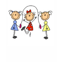 Stick Girls Jumping Rope t-shirts by stick_figures Stick Girls Jumping Rope t-shirts