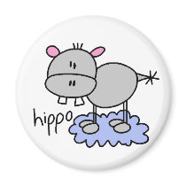 Stick Hippo Magnet