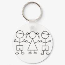 stick kids keychain triplet boy boy girl by twinacious stick kids keychain triplet boy boy girl