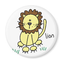 Stick Lion Magnet