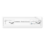 Stick Man Attempting to Pet "Kitty" Bumper Stickers