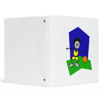 Stick man dribbles basketball binders