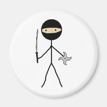 Stick Ninja Fridge Magnets