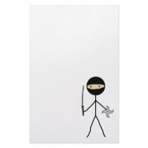 Stick Ninja Custom Stationery