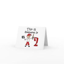 Stick Pirate 2nd Birthday Card