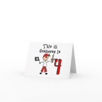 Stick Pirate 4th Birthday Greeting Card