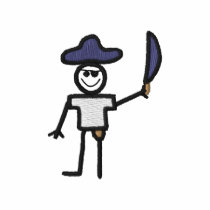 Stick Pirate embroidered shirts by ZazzleEmbroidery Stick Pirate embroidered shirts