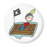Stick Pirate On Raft Magnet