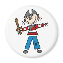 Stick Pirate With Sword Magnet by stick_figures Stick Pirate With Sword Magnet