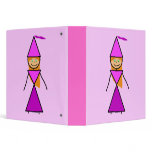 Stick Princess Redhead 3 Ring Binder