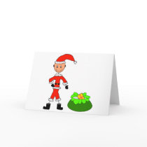 stick Santa cards