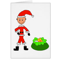 stick Santa cards