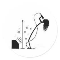 Stick Singer Round Stickers