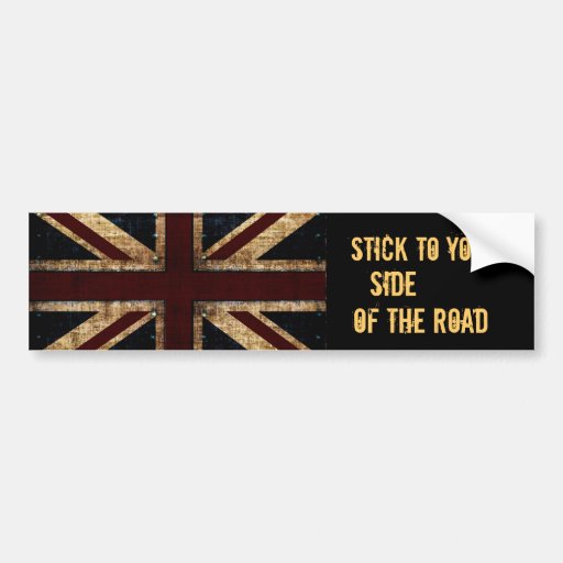 Stick to your side of the road bumper sticker