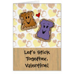 Stick Together Peanut Butter Valentine Greeting Cards