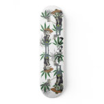 Stick up Gansta 'leafs' Bullet holes of passion. Skate Deck