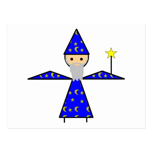 Stick Wizard Postcard Zazzle