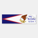 Sticker American Samoa, Happy Birthday U.S.A.! Bumper Sticker