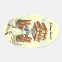 Sticker Antique Fun Bread Baker Chef Personalize