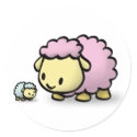 Sticker - Baby Muttons and Mom by CreativeAesthetic Sticker - Baby Muttons and Mom