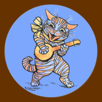 Sticker: Cat by Louis Wain