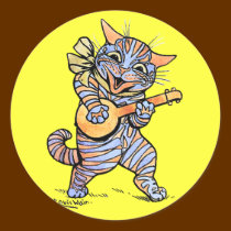 Sticker: Cat by Louis Wain