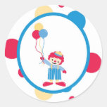 sticker circus cute fun clown balloons polk a dots