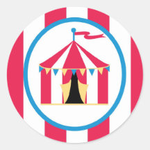 sticker circus cute fun tent  stripes colorful