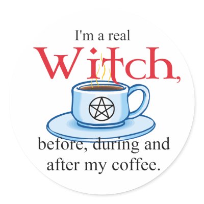 sticker Coffee Witch by johnpryor2000