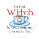 sticker Coffee Witch