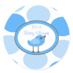 sticker cute circle bridie sweet baby shower blue