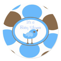 sticker cute circle bridie sweet baby shower blue
