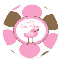 sticker cute circle bridie sweet baby shower pink
