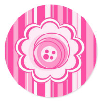 sticker cute flower girly sweet baby shower pink