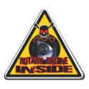 STICKER DANGER ROTARY zazzle_sticker