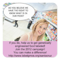 Sticker for GMO campaign