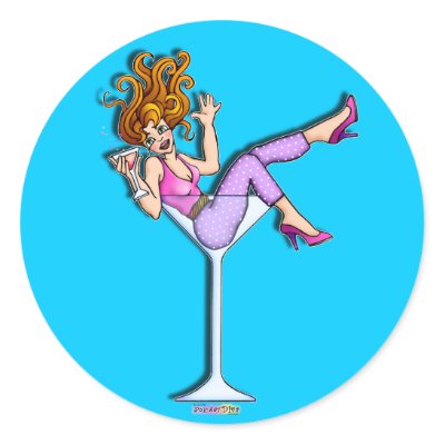 Cartoon Cocktail Glass