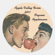Sticker Home Canning Jar Apple Applesauce Retro stickers