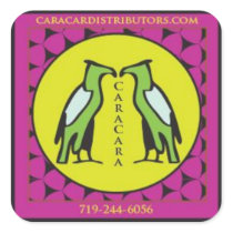 sticker pink caracara