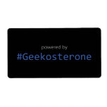 Sticker - Powered by #Geekosterone Personalized Shipping Labels