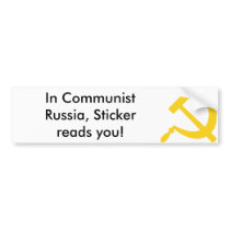 Sticker reads you! bumper stickers by Lukeisradical Sticker reads you! bumper stickers