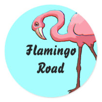 Sticker Retro Pink Flamingo Road Rd Envelope Seals