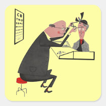 Sticker Retro Pink Heart ophthamologist eye doc dr stickers