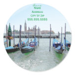 Sticker round - Gondolas at Piazza San Marco CLR