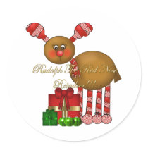 Sticker-Rudolph the Red Nose Reindeer by forbes1954 Sticker-Rudolph the Red Nose Reindeer