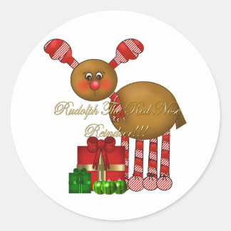 Rudolph The Red Nosed Reindeer Stickers | Zazzle