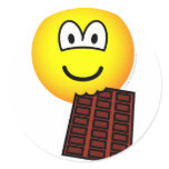 Chocolate eating emoticon   sticker_sheets